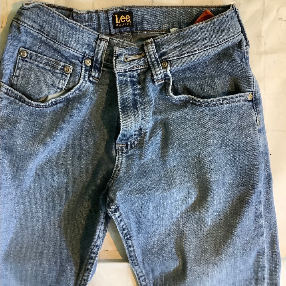 Boys jeans 12s Lee regular fit blue stone wash GUC